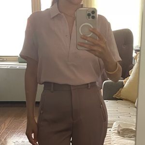 Aritzia Polo Blouse (color Camile)